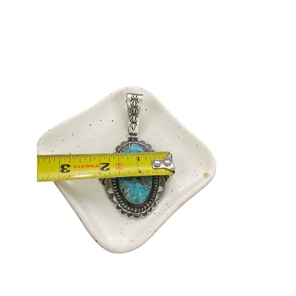 Navajo native American turquoise pendant - Picture 5 of 5